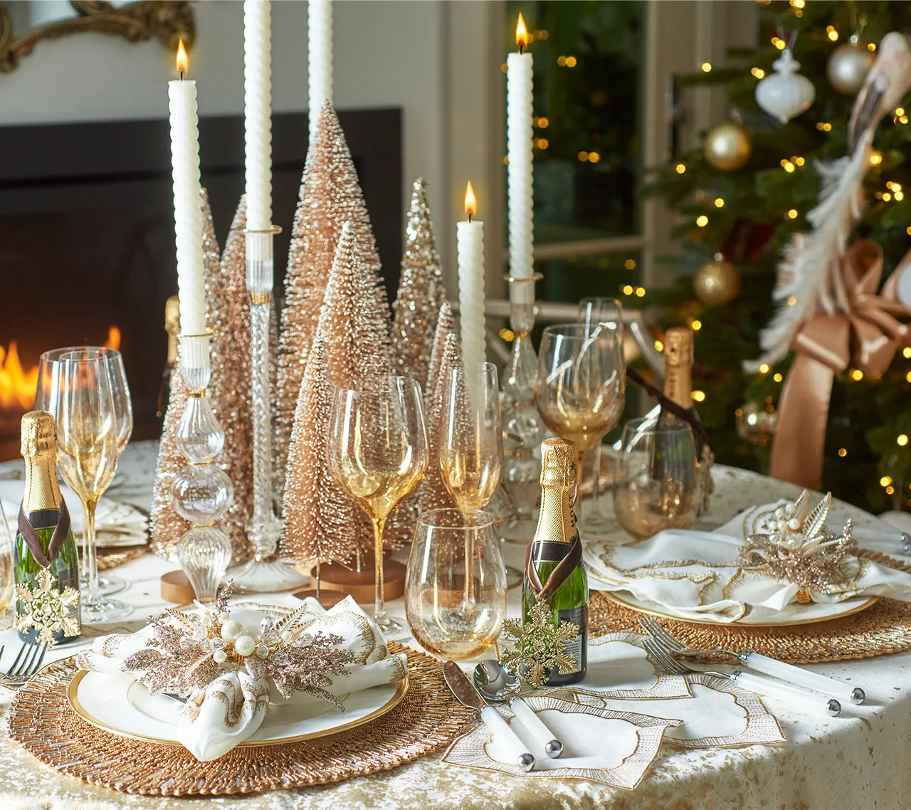Elevate Winter Tables with Luxury Snowflake Placemats | Kim Seybert