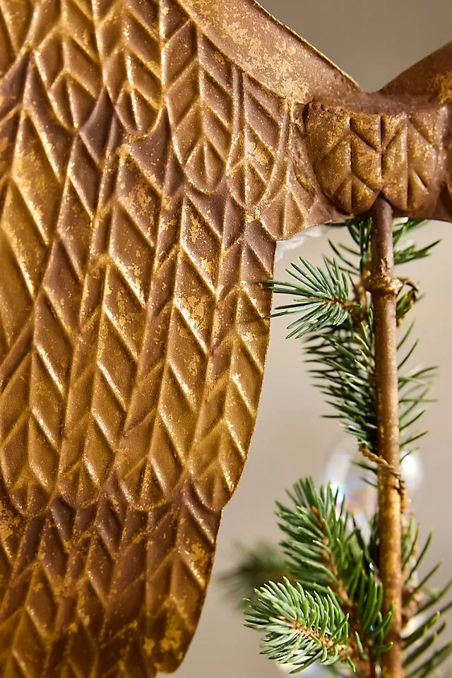 Embossed Angel Wings Tree Topper | Terrain