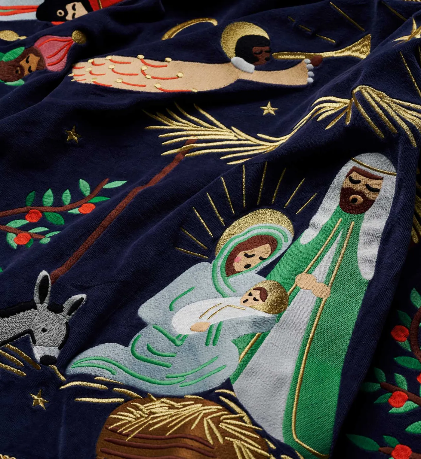 Embroidered Nativity Tree Skirt | Rifle Paper Co.