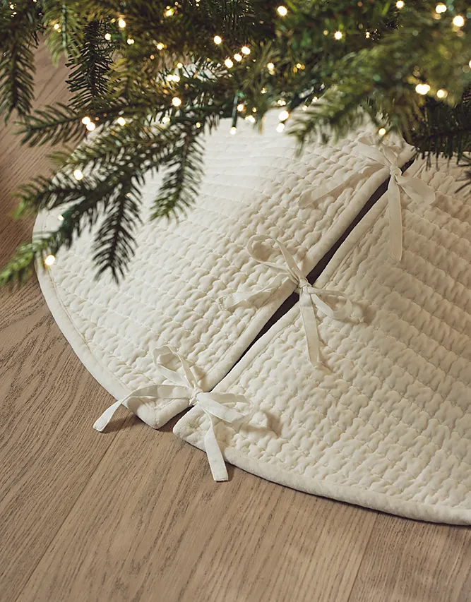Faux Fur Tree Skirt | Christmas Trees | The White Company UK