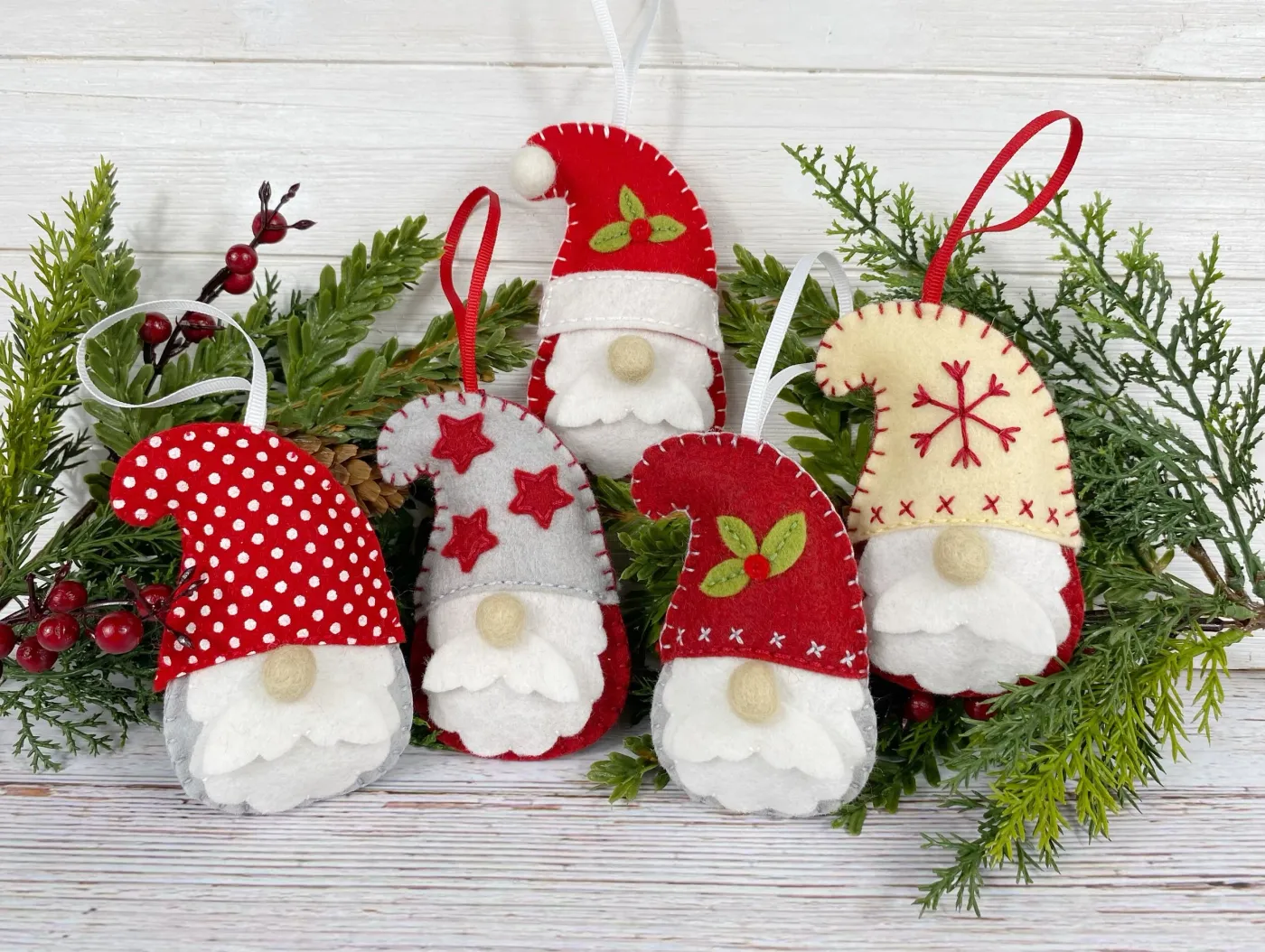 Felt gnome Christmas decorations — The Ornament Boutique
