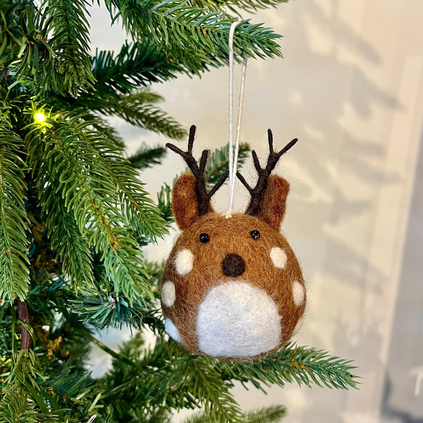 felt reindeer ornament - one little world