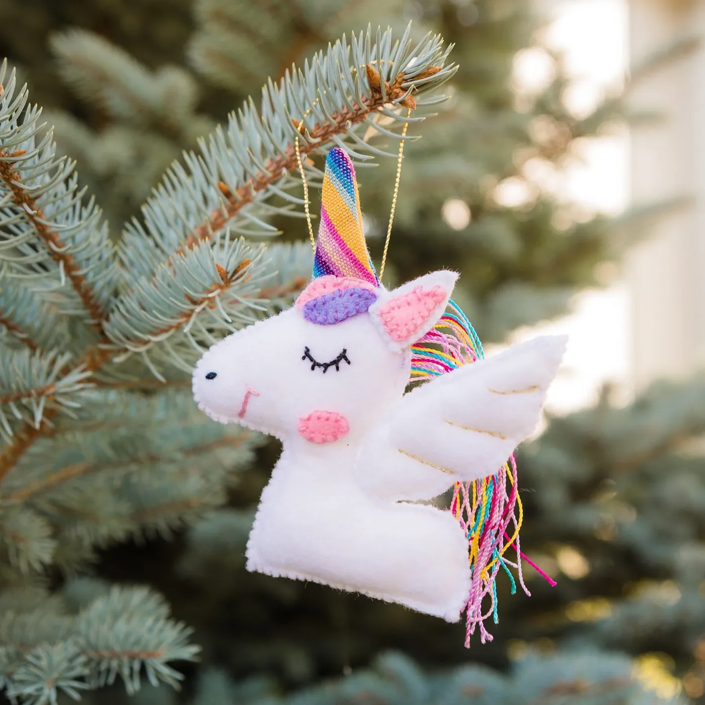 Felt Unicorn Ornament | Fair Trade Christmas | UPAVIM Crafts - Upavim Crafts