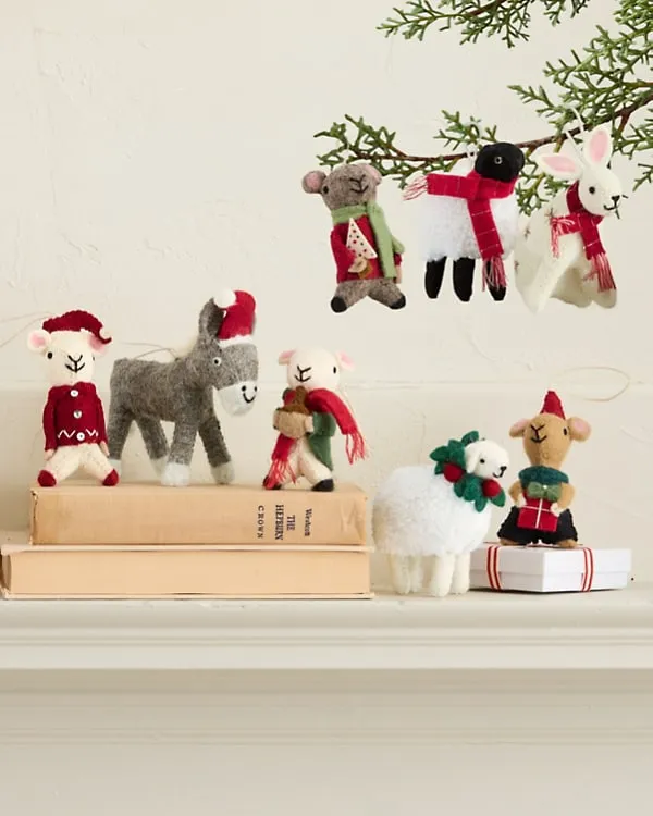 Felted Ornaments - Set of 4 | Garnet Hill
