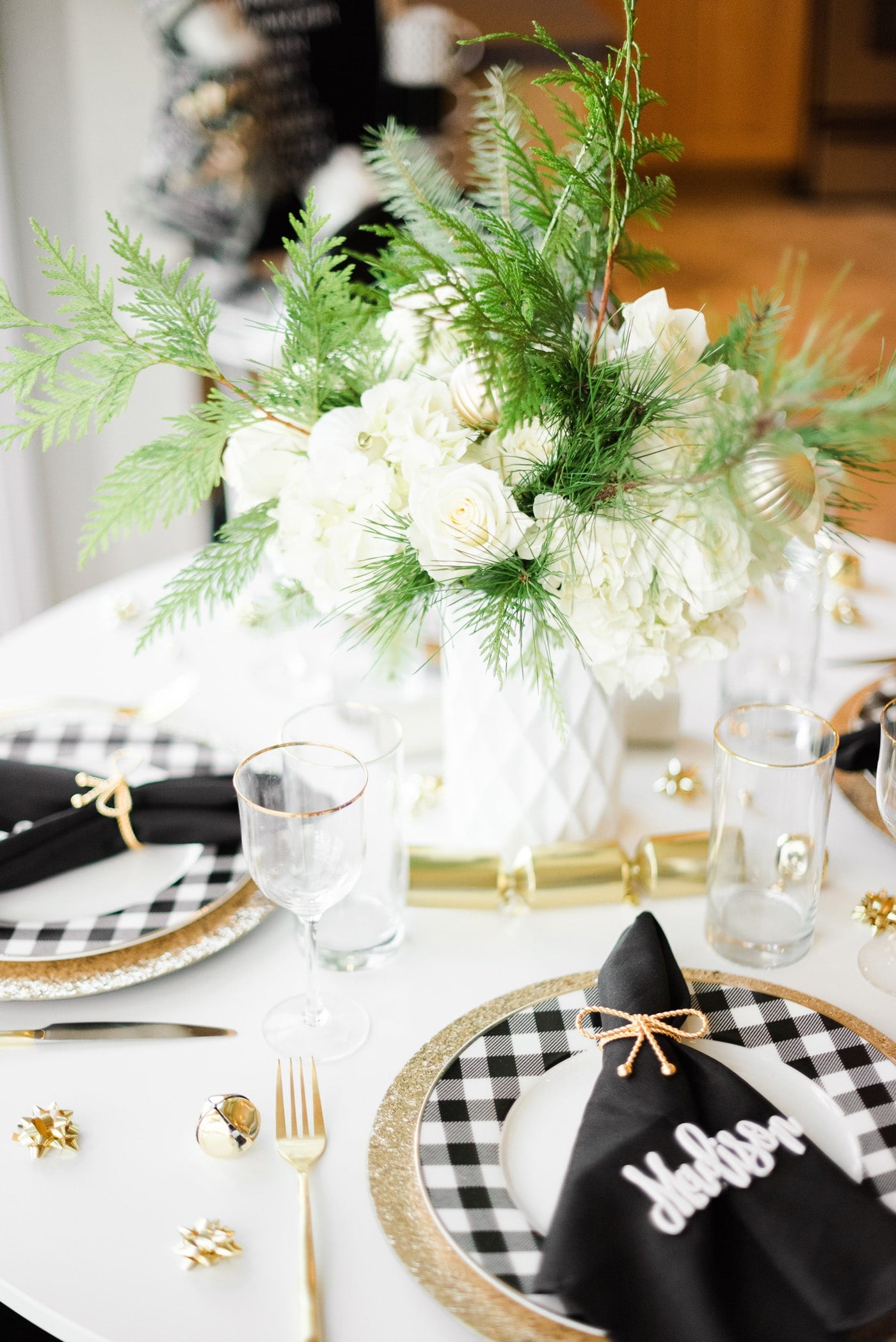 Festive Black and White Holiday Party Inspiration from Tree to Tablescape