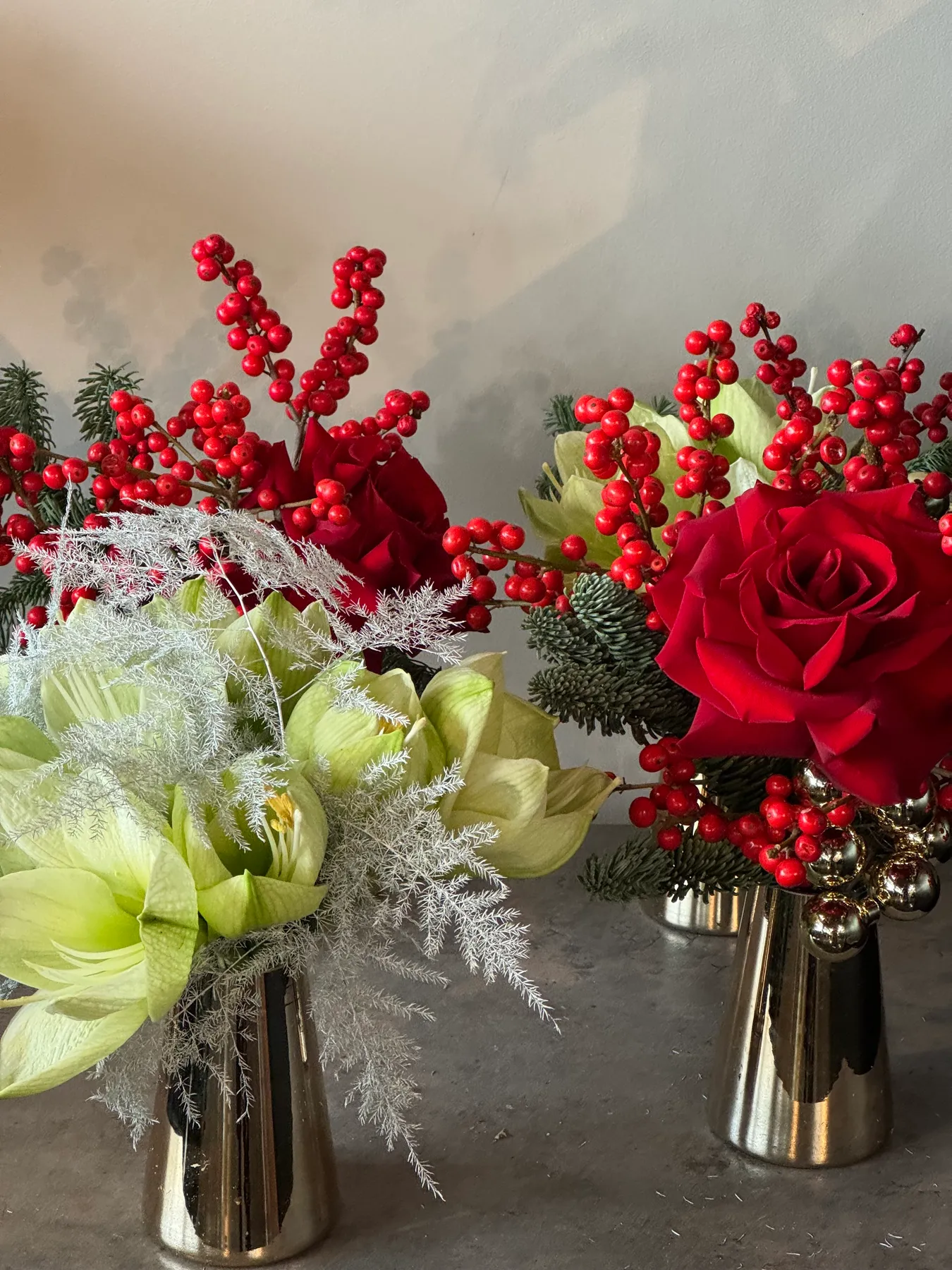 Festive Christmas Bud Vases | Holiday Florist in Norwalk CT — AT