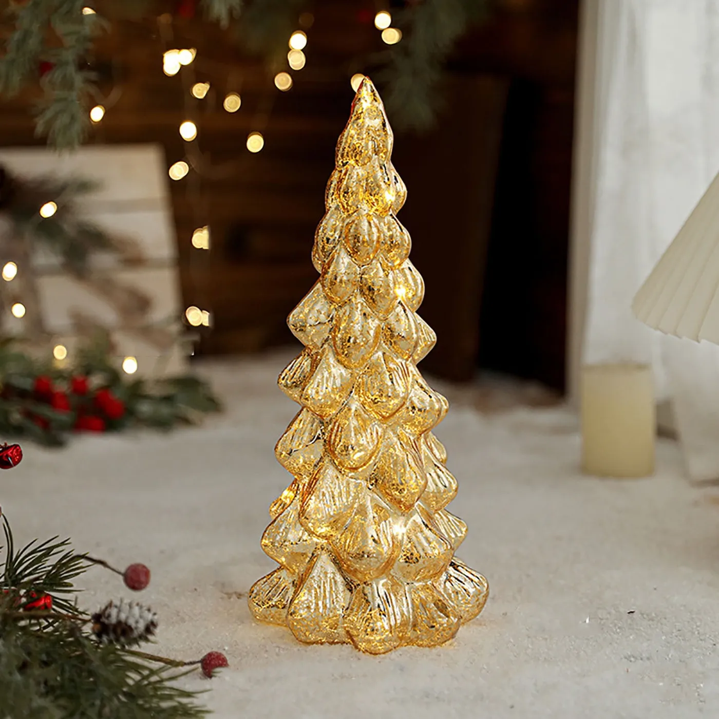 Fridja Christmas Gifts Illuminated Glass Tree 2026 Upgrade Glass Christmas Trees with Led Christmas Decorations Tree Figurine for Xmas Decor Home Party Centerpiece Mantel Gift - Walmart.ca