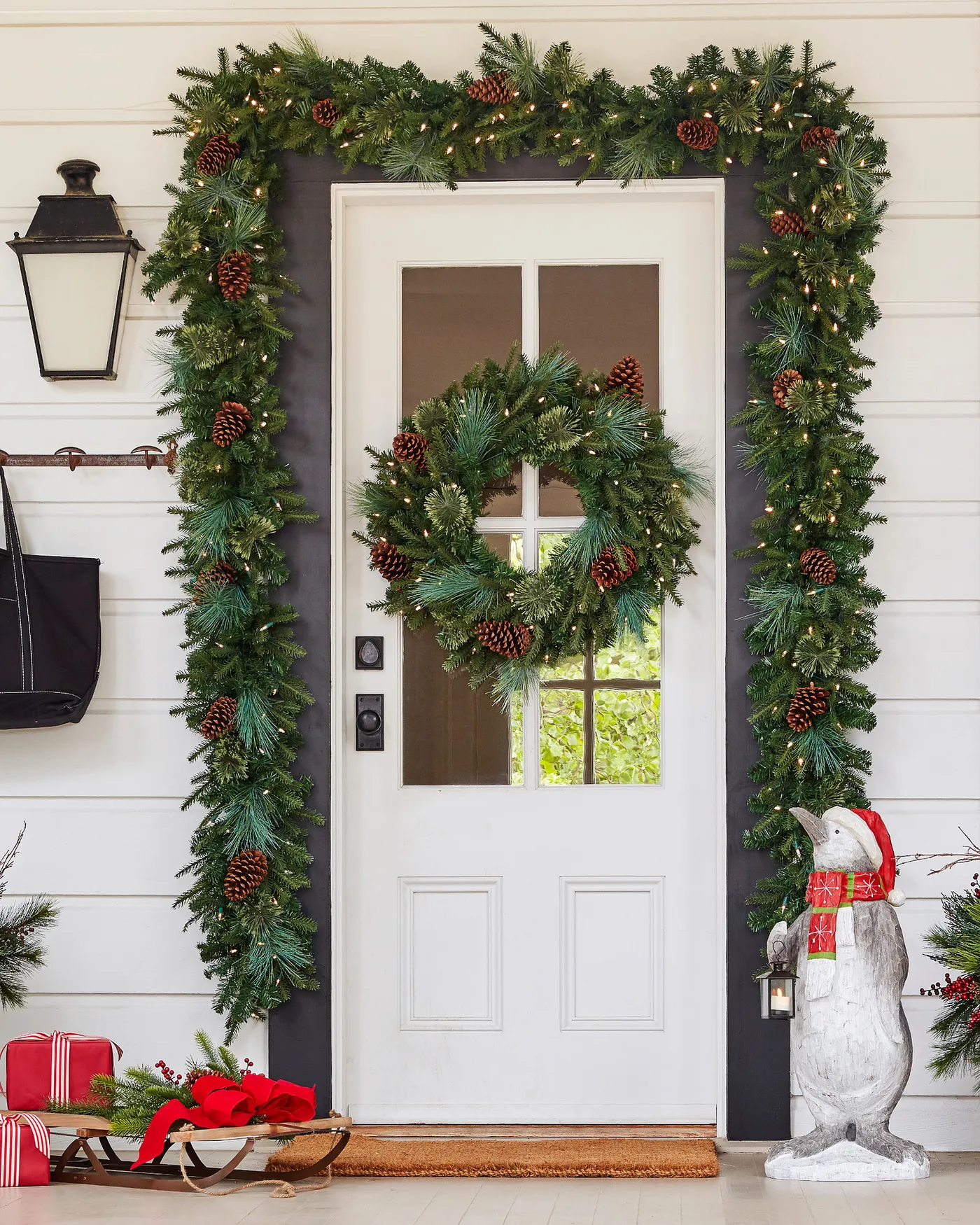 Front Door Balsam Hill Garland Front Door Makeover With Balsam Hill  Sincerely, Sara Home Decor DIY