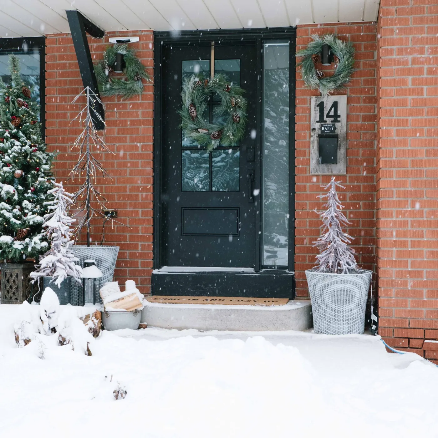 Front Door Frontgate Glass Holiday Seasonal Décor Winter Front Door Decor —  The Learner Observer