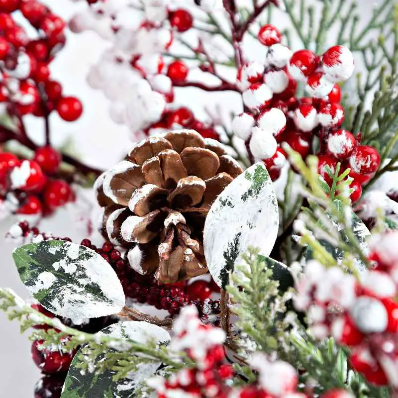 Frosted Berries and Pine Boughs Holiday Garland, 71'L