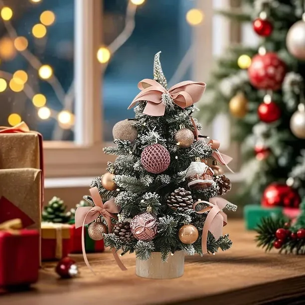 FUYPSE 2026 New Arrivals Glowing Christmas Tree ornament,Glowing Mini Christmas Tree Christmas Desktop Decorations,Mini Tree for Indoor Christmas Decoration, Xmas Gifts for Christmas Decorations - W