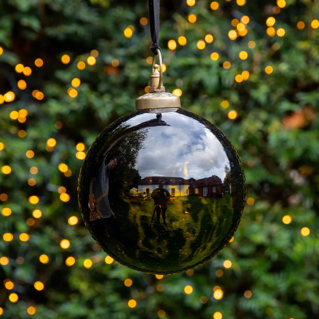 Giant Aged Amber And Black Bauble By Flourishy