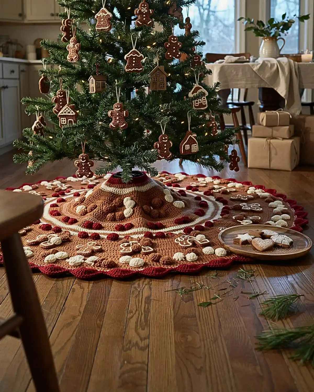 Gingerbread Wooden Christmas Tree Skirts How To Crochet Gingerbread Afghan  Or Tree Skirt Tutorial The Crochet