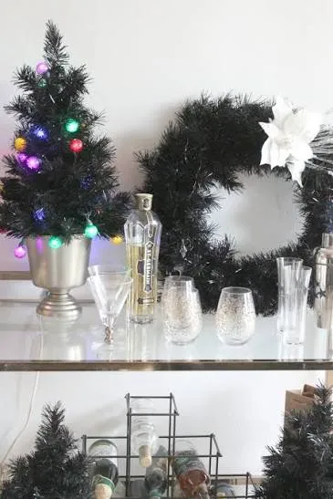 Glam New Years Eve Decor * sparkle living blog New Year's Christmas Table  Tree, 5 Foot