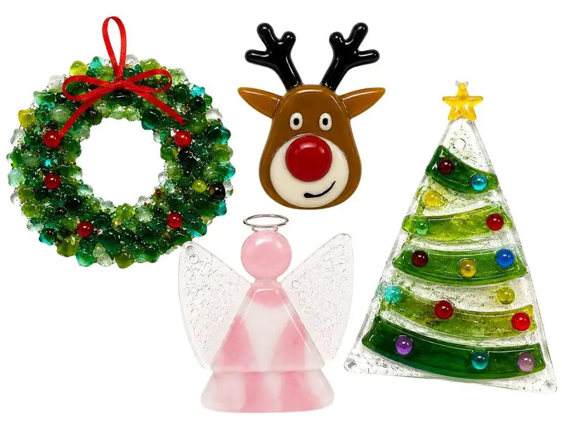 Glass Fusing Christmas Decorations in New Romney, Kent