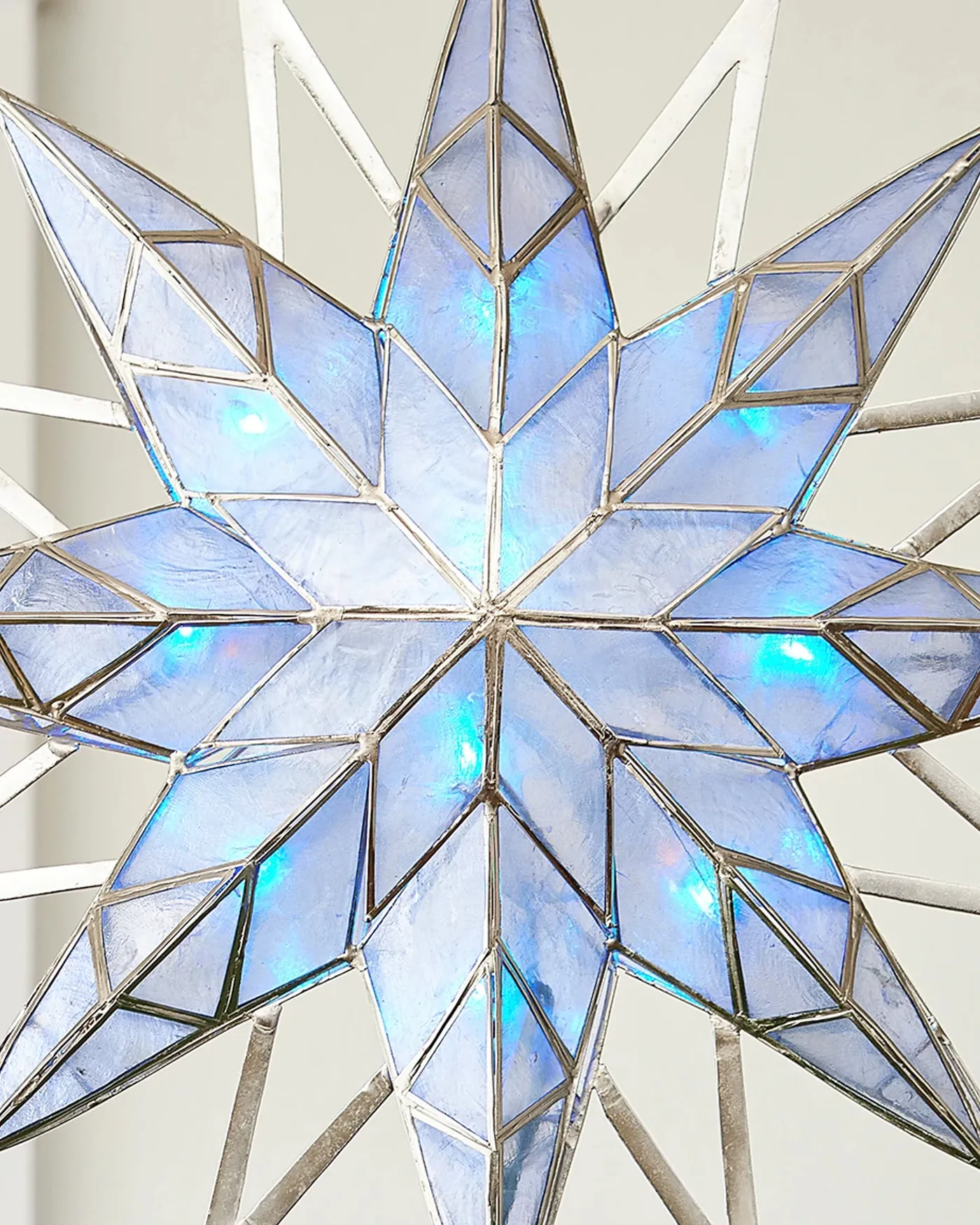 Glass Star Tree Topper Blown Blubom Silver Glitter Reflector Star, Glass, Tree  Topper Final Christmas 2020680