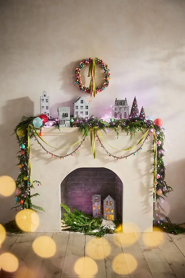 Good Cheer Mini Bauble Tinsel Garland, 14.6' | Terrain