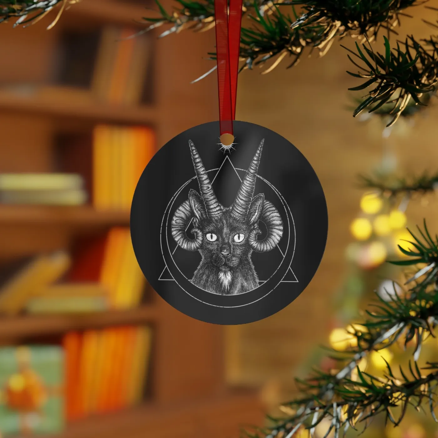 Gothic Demon Cat Aluminum Yule Ornament – Red Finch Creations