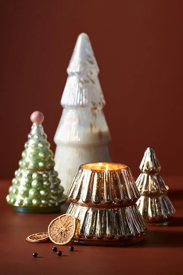Hallorm Fresh Sparkling Citrus & Juniper Glass Tree Candle | AnthroHome