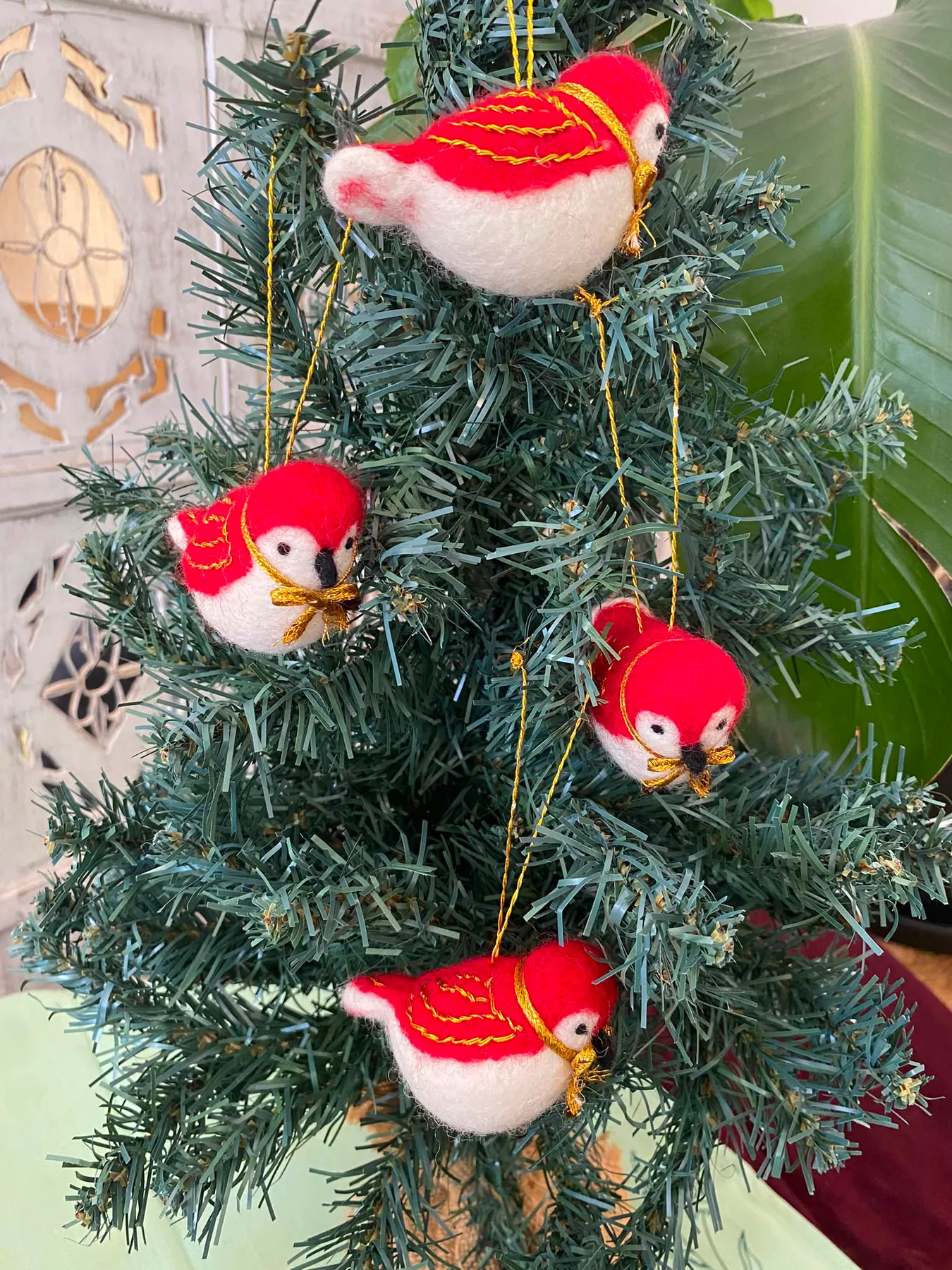 Handmade Felt Cardinal Bird Christmas Tree Decoration (ACP Nepal) - Uplift  Fair Trade