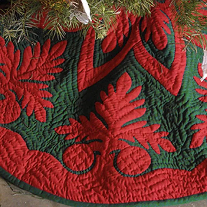 Hawaiian Quilt Christmas Tree Skirt – Black Pearl Designs