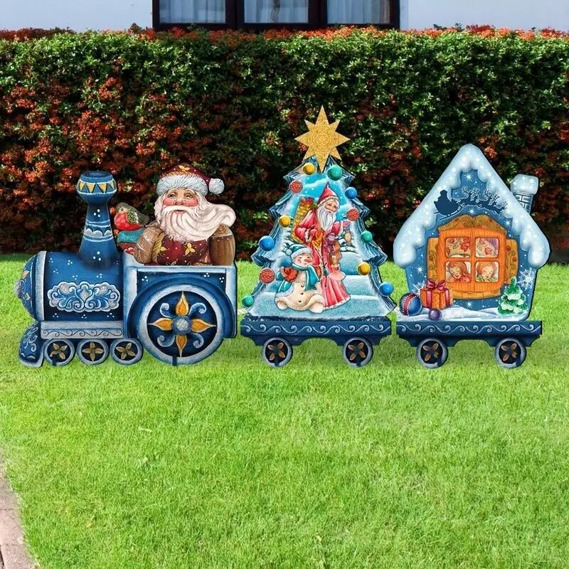 Holiday Train Lawn Art | Foter