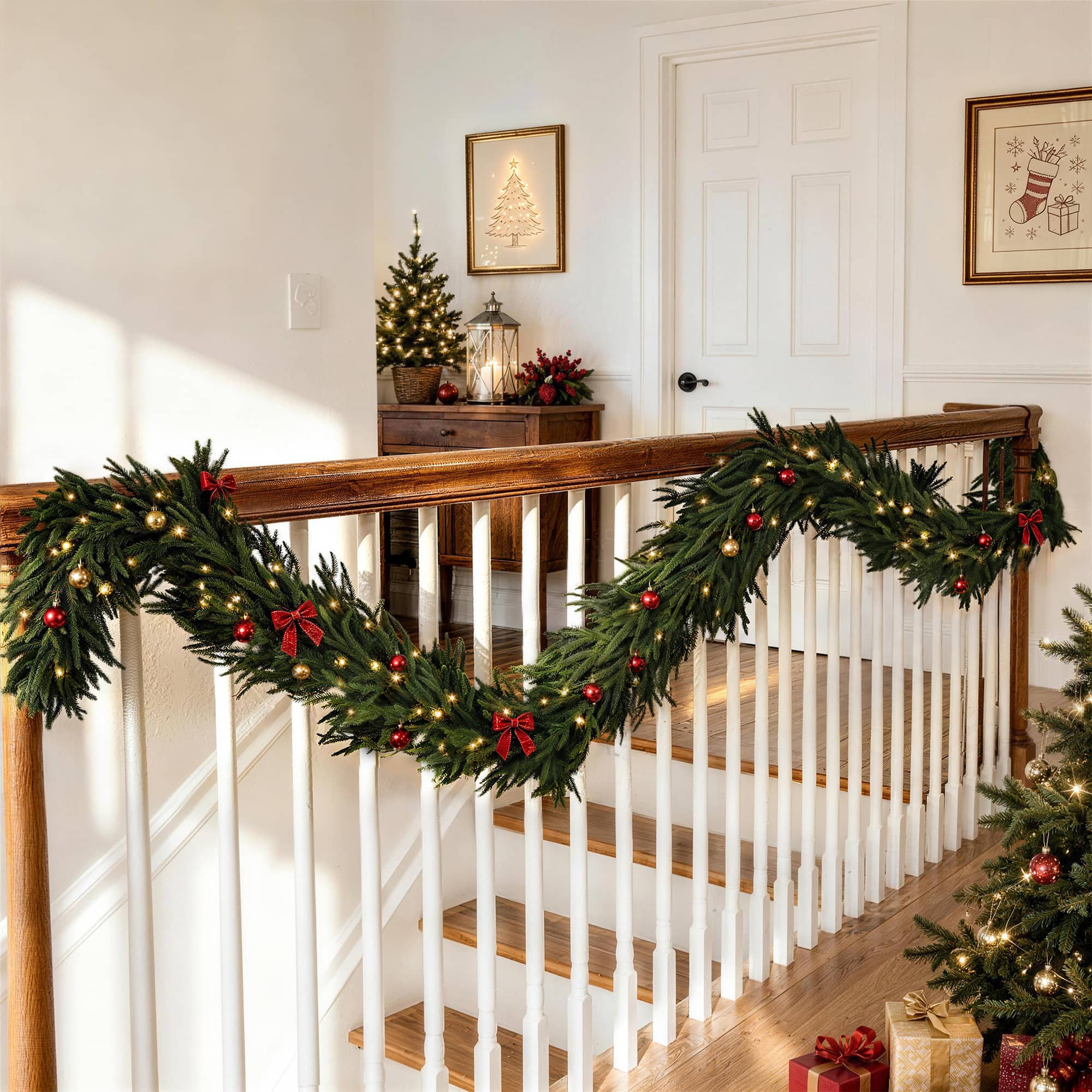 How to Decorate with Norfolk Pine Garland