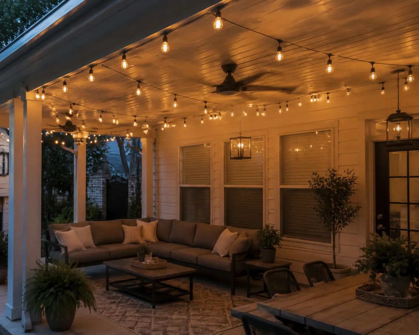 How to Hang String Lights on Covered Patio | DIY & Pro Tips
