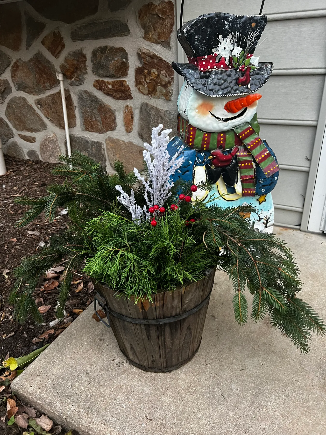 How to Make Winter Porch Pots - Little Patch Flower Co.