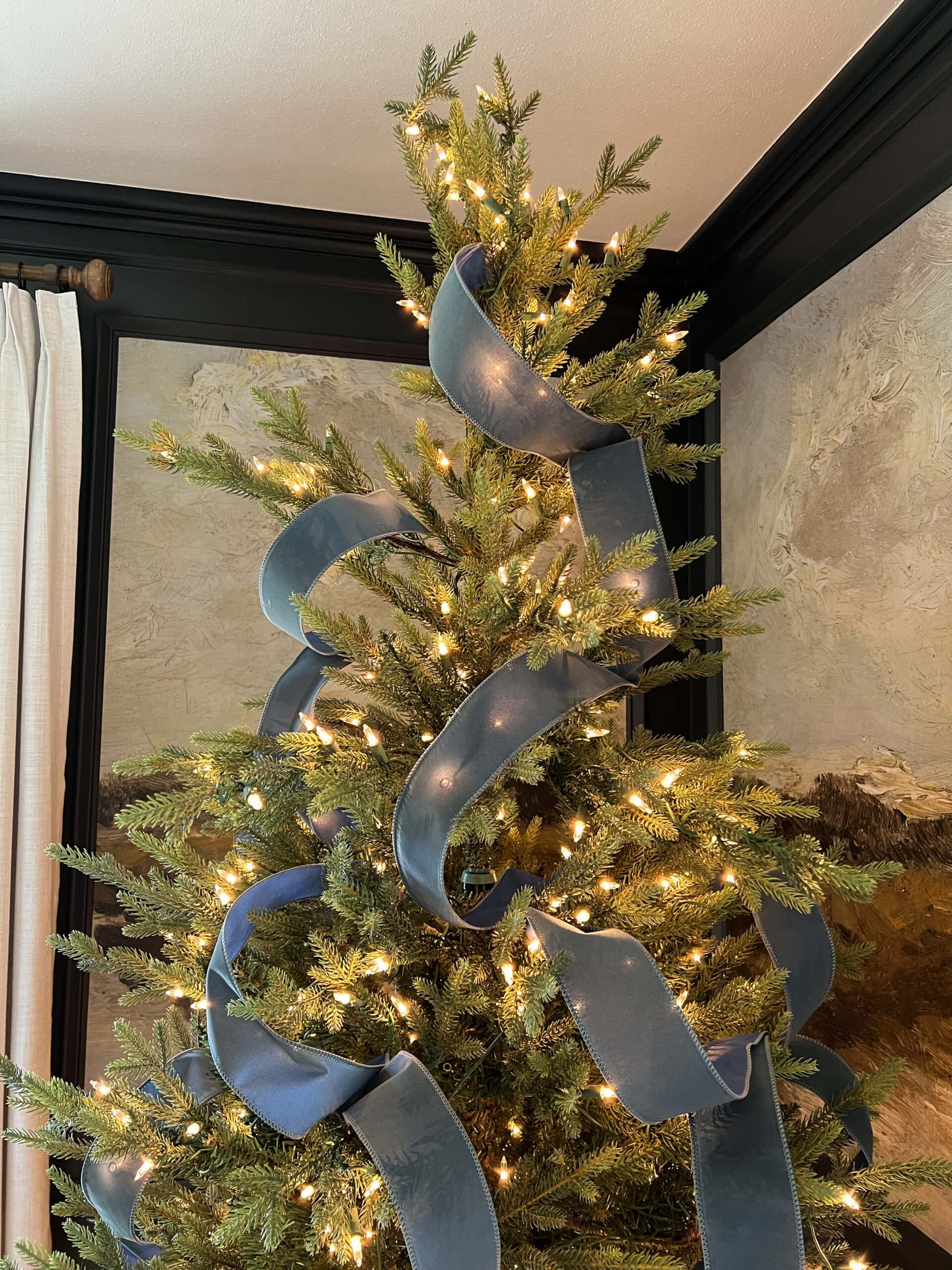 How to Put Christmas Tree Ribbon Decorations on Trees - Bless'er House