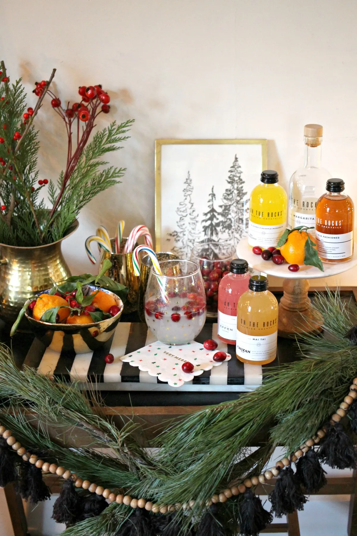 How to Style The Most Festive Holiday Bar Cart — Gathered Living
