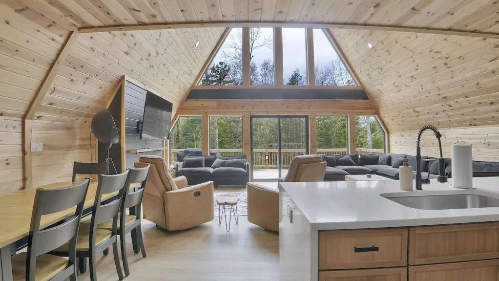 Hygge A-Frame | HotTub | Theater | Firepit+Arcade - Blakeslee | Vrbo