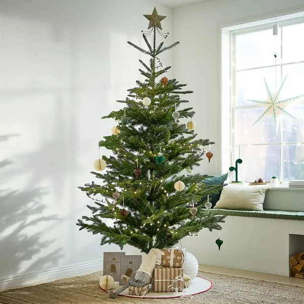 IKEA VINTERFINT Christmas decoration, Santa Claus sitting/stripe white, 16 1/2