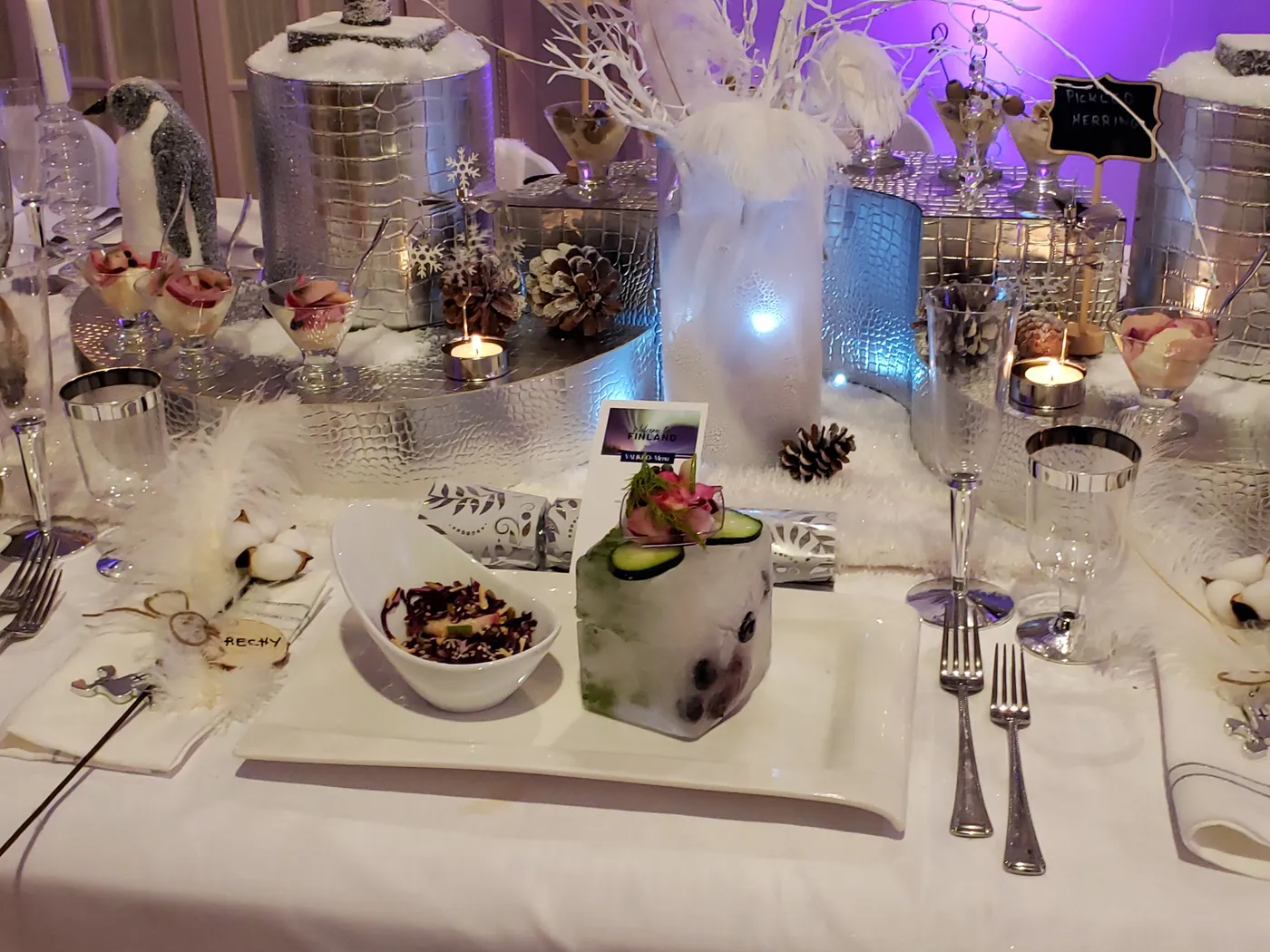 Instagrammable Winter Wonderland Tablescape – little white dish