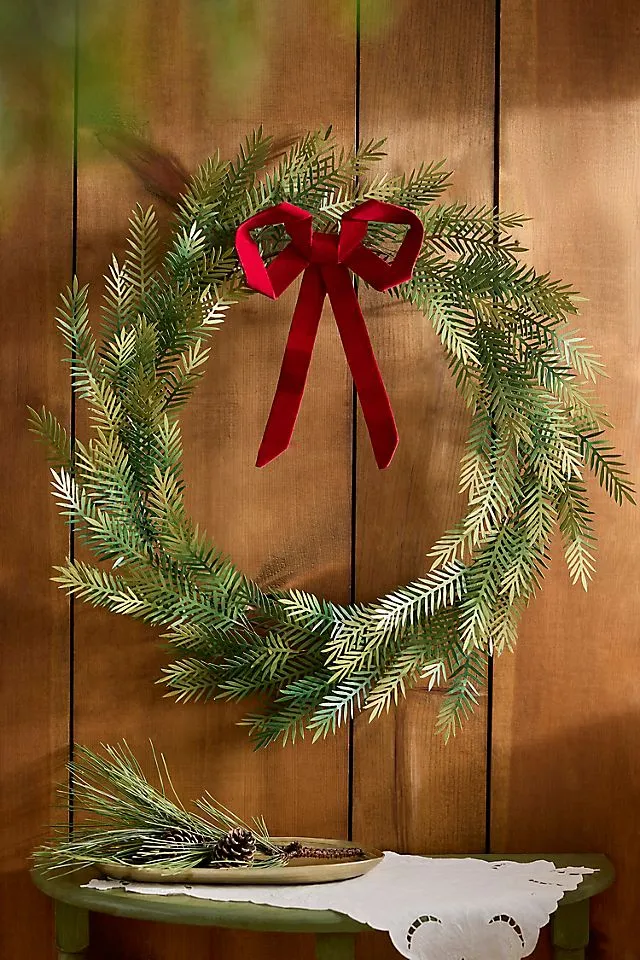 Iron Pine + Velvet Bow Wreath | Terrain