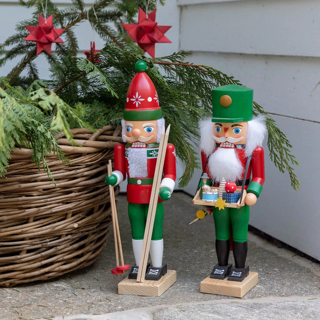 Large Wooden Santa Nutcracker Holding a Christmas Tree & Bag of Toys –  Craftspring