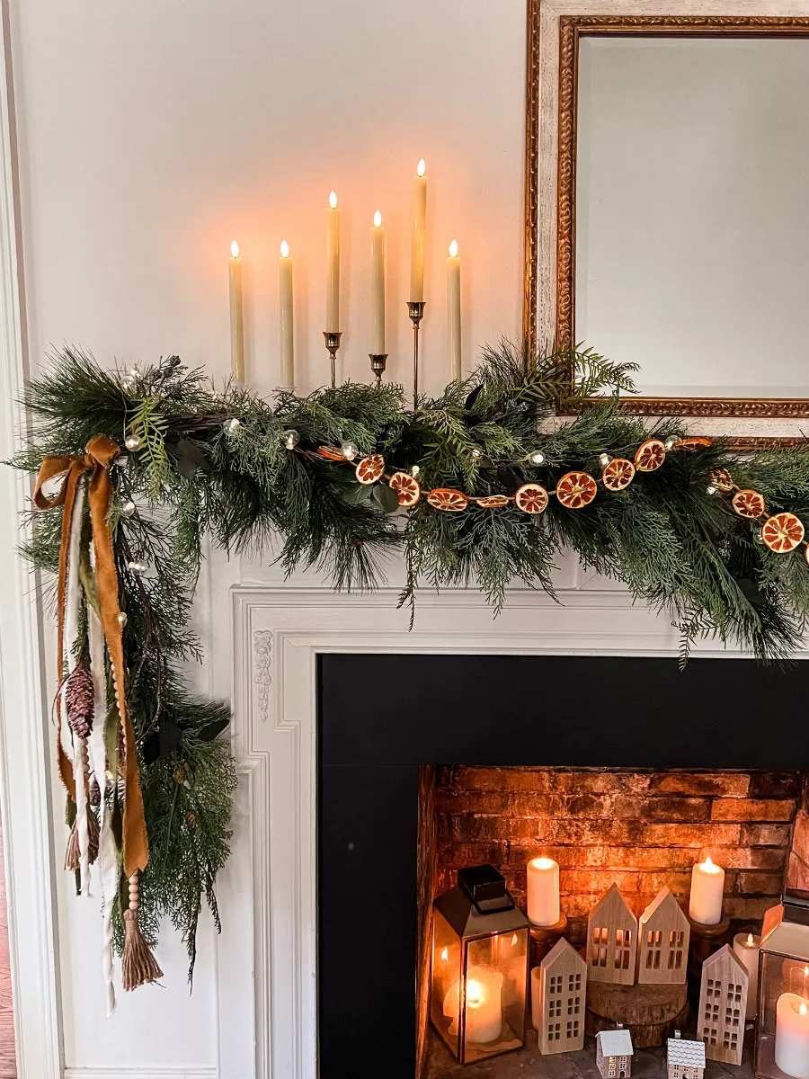 Lush and Rust Christmas Mantel - Nest of Posies