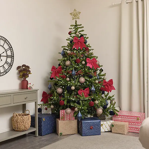 Melody Maison Red and Green Tartan Ruffle Christmas Tree Ribbon - 270cm
