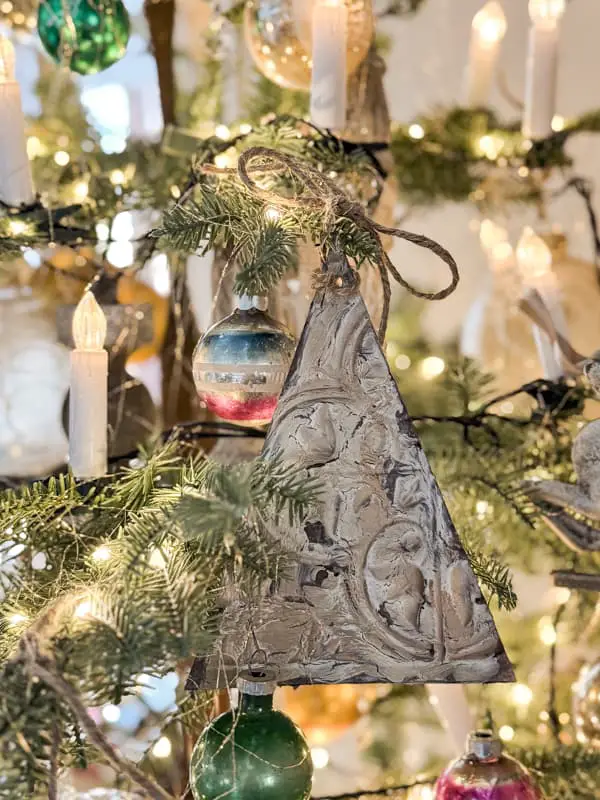 Metal Christmas Tree Vintage Turn Dollar Tree Tiles Into Vintage Metal Christmas Ornaments