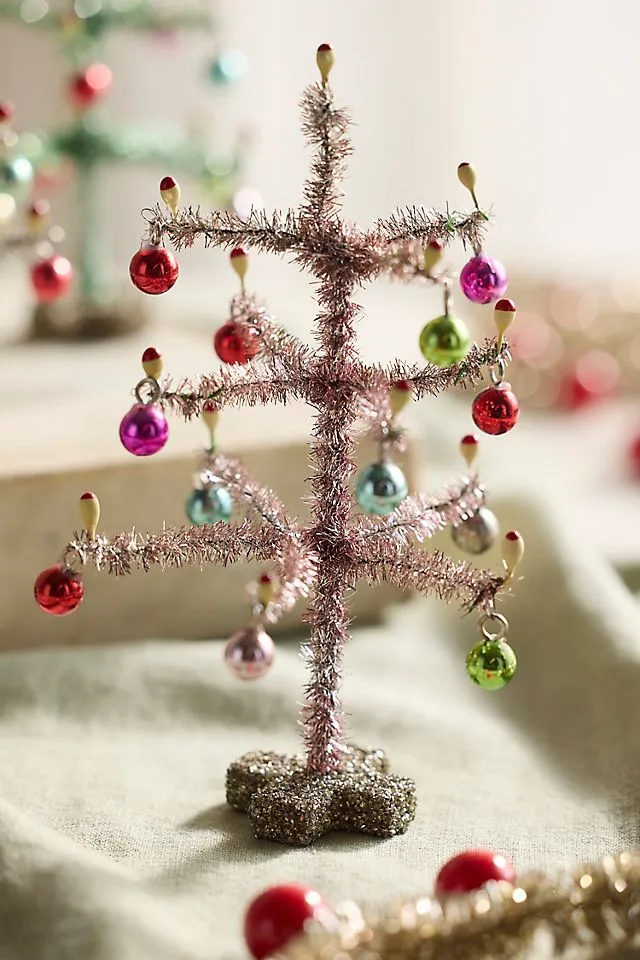 Mini Tinsel Trees, Set of 3 | Terrain
