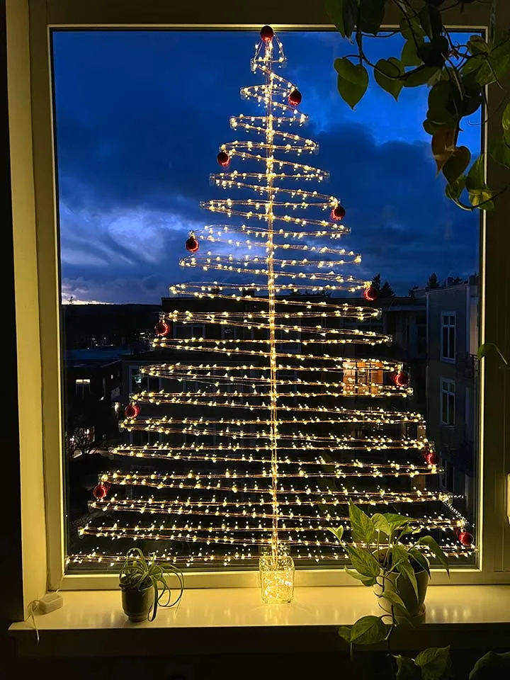 Minimal & Modern DIY Wall Christmas Tree (For Windows Too!) • The Budget  Decorator