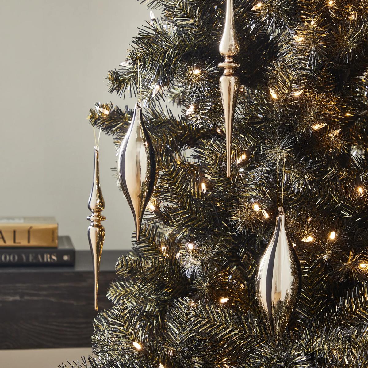 Modern Black Christmas Ornaments