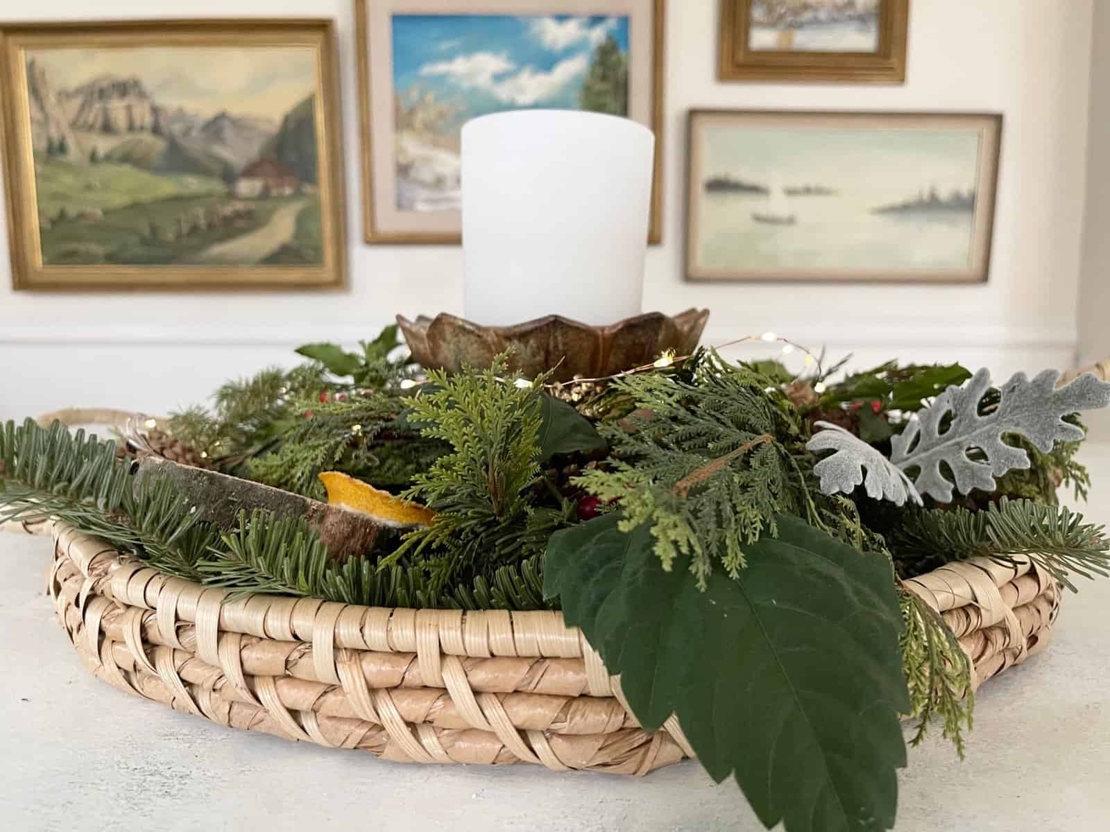 Nature Inspired Christmas Centerpiece - Pure Happy Home