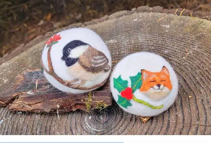 Needle felted Christmas Bauble Ornament-Sabrina Hammer - Tualatin Valley  Creates