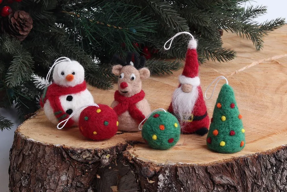 Needle Felting Kit - Christmas Decorations - Needle Felting Kits - Needle  Felting Kit - Christmas Decorations - FELTING WOOL WEAVING LOOM SPINNING  WHEEL SUPPLIES