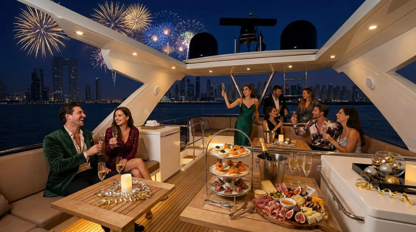 New Year 2027 yacht party in Dubai
