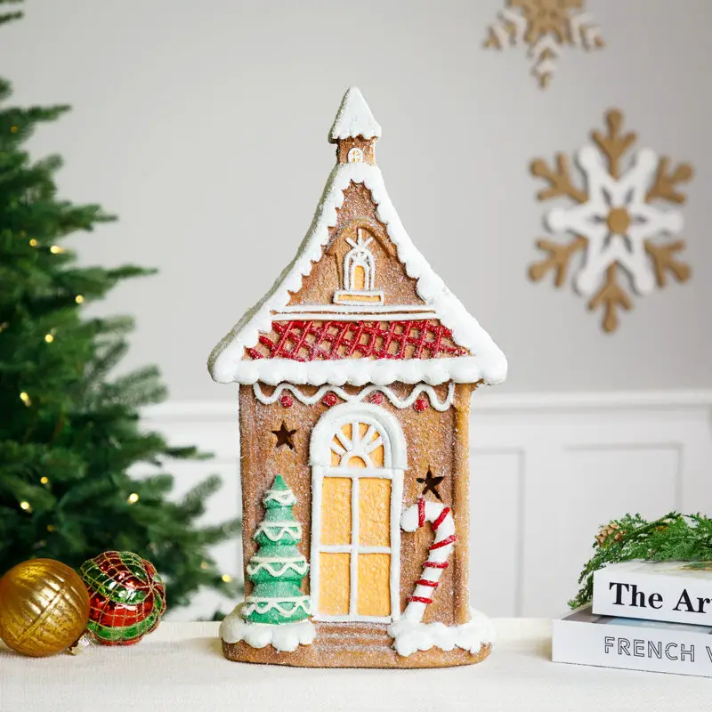 Northlight Seasonal LED Lighted Gingerbread House With Christmas Tree And Candy Cane - 18.5' | Perigold
