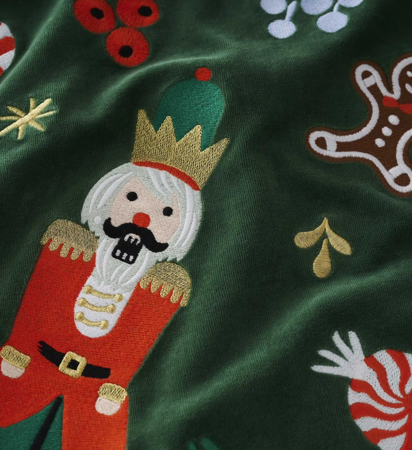 Nutcracker Embroidered Velvet Tree Skirt | Rifle Paper Co.