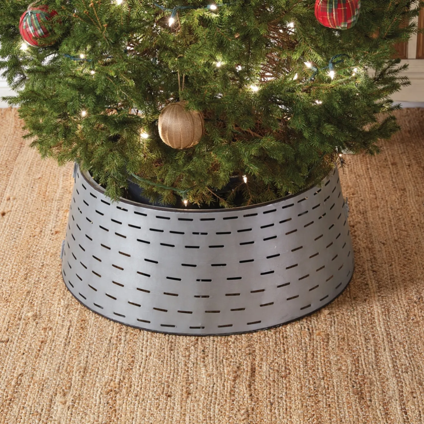 Olive Bucket Christmas Tree Collar | Farmhouse Christmas Décor