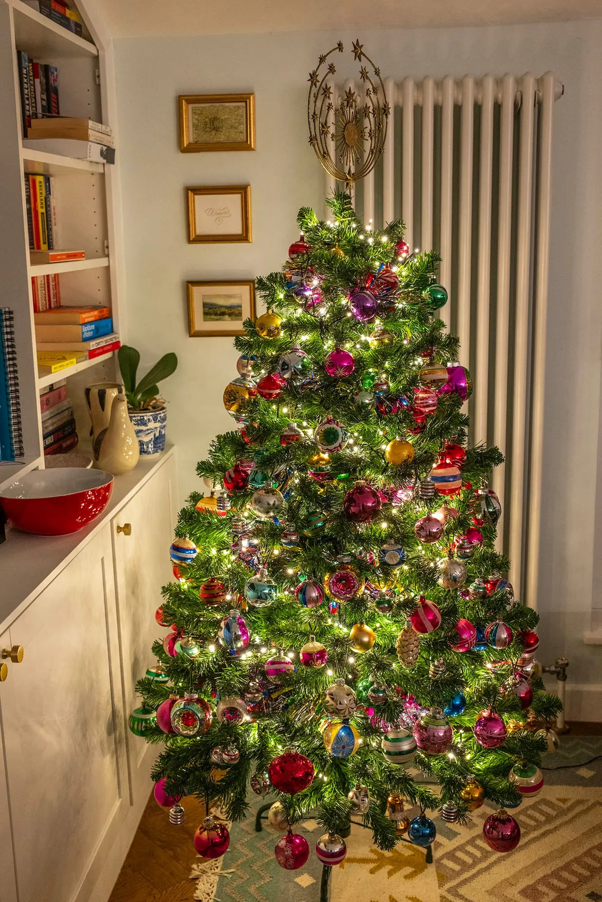 Our Christmas tree and my collection of vintage baubles - Living With Lisa